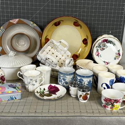 Giant Lot of Ceramic, China, Serving and Lovely Dishes
