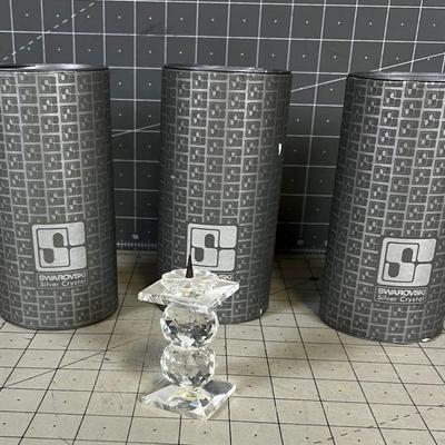 4 Swarovski Crystal Candle Stick 