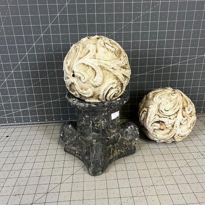 (3) Clay Decorative Items NEW 