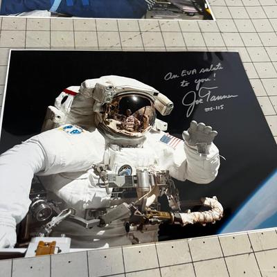 4 Photos of Astronauts with 3 Autographs