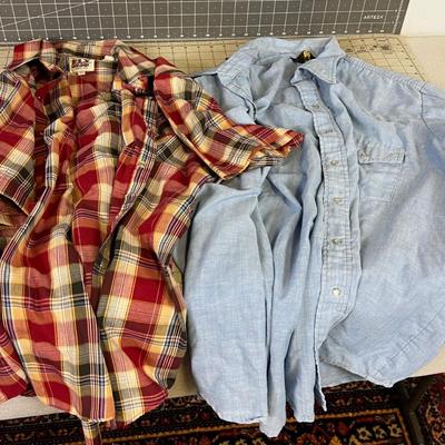 2 Pearl Snap Western Shirts 