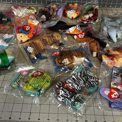 McDonalds Beanie Baby Toys From Happy Meals. 