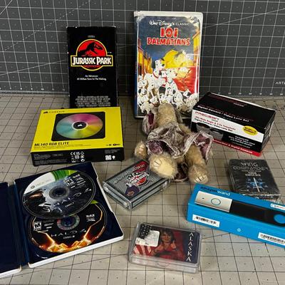 MIXED LOT: Cards, Games, Stuffies, Amazon Wand, Movies 