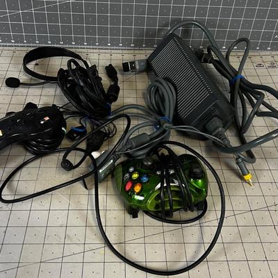 Gaming Items: Controls, head phone and power Supplies