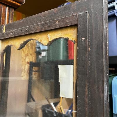Antique Birch Kitchen Hutch