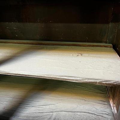 Antique Birch Kitchen Hutch