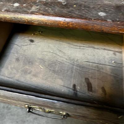 Antique Birch Kitchen Hutch