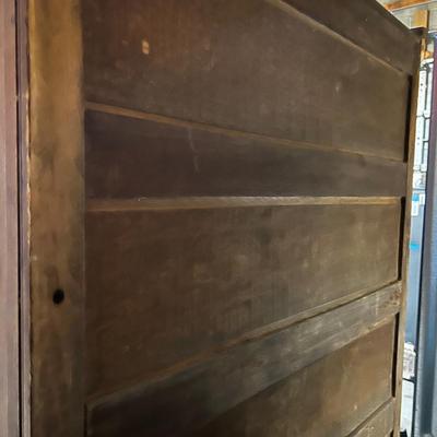 Antique Birch Kitchen Hutch