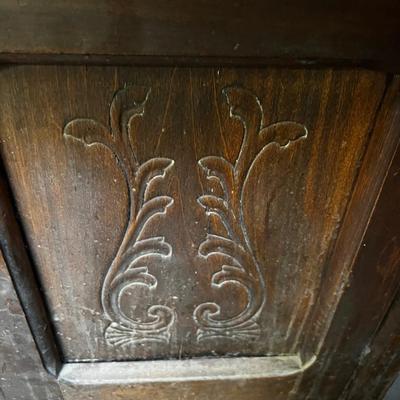 Antique Birch Kitchen Hutch