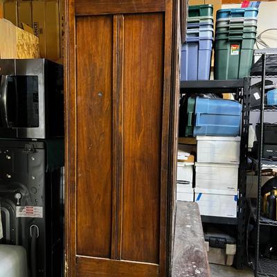Antique Birch Kitchen Hutch
