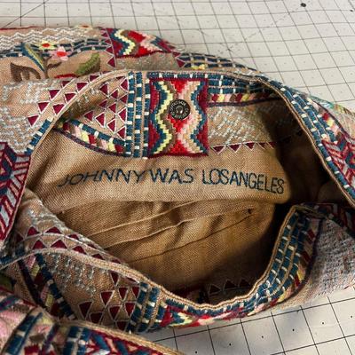 Johnny Was HIPPY BO HO Embroidered Satchel Bag