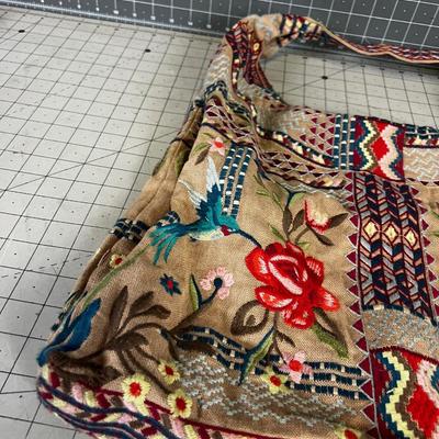 Johnny Was HIPPY BO HO Embroidered Satchel Bag