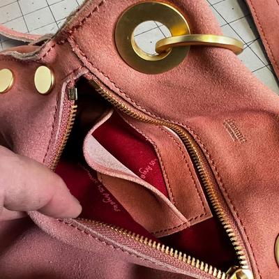 HAMMITT Los Angels Pinky Peach Cross Body Suede Leather 