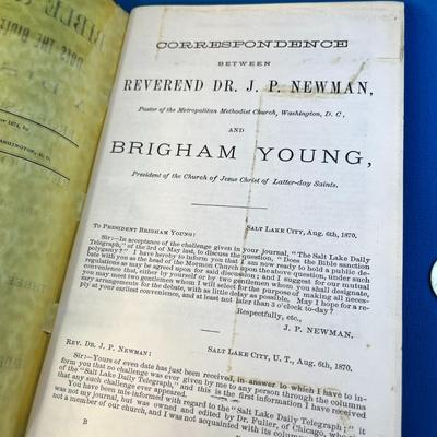 1800â€™s REPRO OF POLYGAMY DISCUSSIONS, SERMONS BY LDS LEADERS