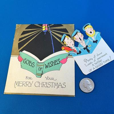 VINTAGE UNUSUAL PULL-OUT CHRISTMAS GREETING CARD