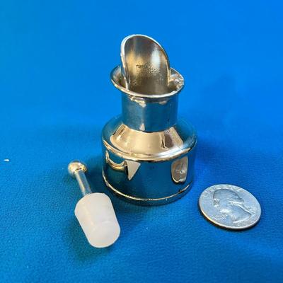 SILVER PLATED POURING SPOUT AND STOPPER