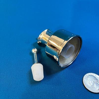 SILVER PLATED POURING SPOUT AND STOPPER