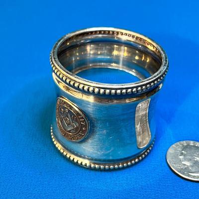 SILVER PLATED MASONIC EMBLEM NAPKIN RING 1911 NEW JERSEY