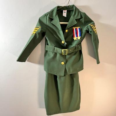 GIRLS ARMY DRESS UNIFORM COSTUME SIZE SMALL