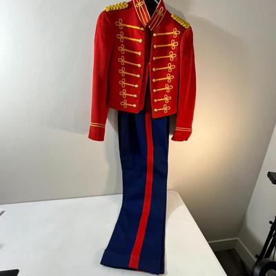 VINTAGE MARCHING BAND UNIFORM with FANCY BUTTONS, EPAULETS, TRIM