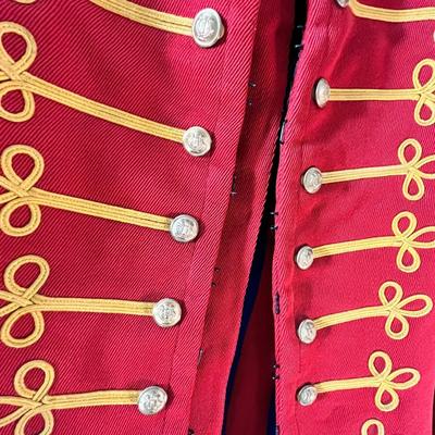 VINTAGE MARCHING BAND UNIFORM with FANCY BUTTONS, EPAULETS, TRIM