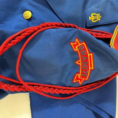 GRANITE HIGH MARCHING BAND UNIFORM with FANCY BRAIDS, BUTTONS