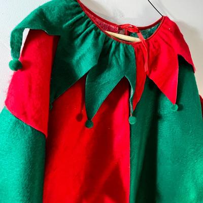 ADULT SIZE CHRISTMAS ELF COSTUME: SHIRT AND BOOTIES