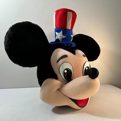 FULL MICKEY MOUSE COSTUME WITH FUR HEAD, HAT, SATIN SUIT