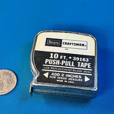 SEARS CRAFTSMAN 10 FOOT PUSH-PULL METAL TAPE MEASURE