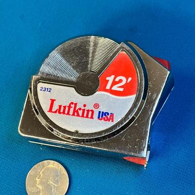 LUFKIN 12 FOOT METAL TAPE MEASURE WITH BUTTON STOP