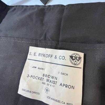 NEW BROWN 3-POCKET SERVER WAIST APRON