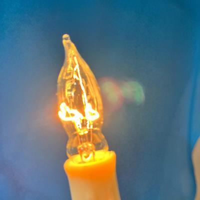 VINTAGE ELECTRIC CANDLES WITH STANDS AND DRIPS MATCHING PAIR