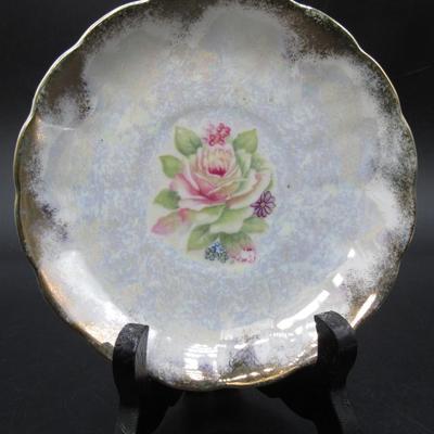 Vintage Rose Motif Elegant Porcelain Tea Serving Dish