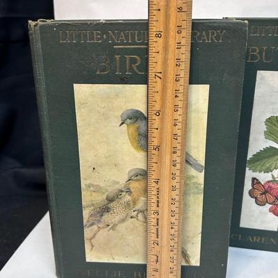 Vintage Antique Little Nature Library Birds Butterflies Trees Wildflowers Worth Knowing Hardcover Books
