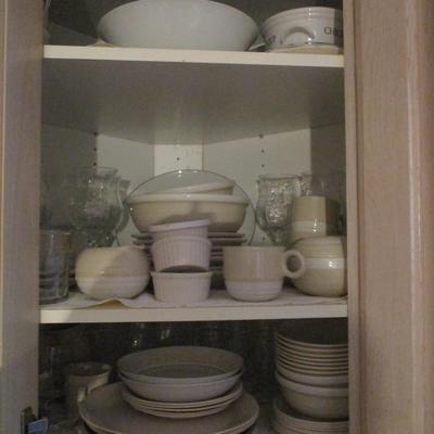 Cabinet Full Of Dishes & Glasses (see all pictures) - C
