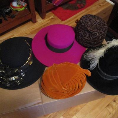 Assortment Of Fancy Ladies Hats - D
