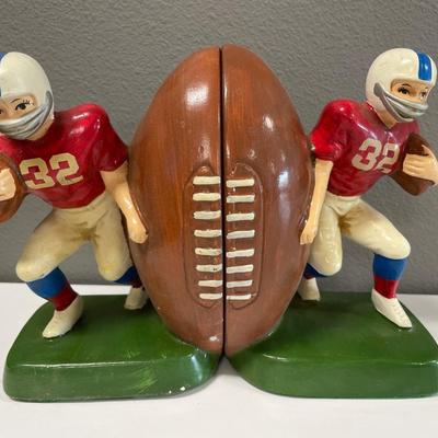 Vintage Sears football player book ends
