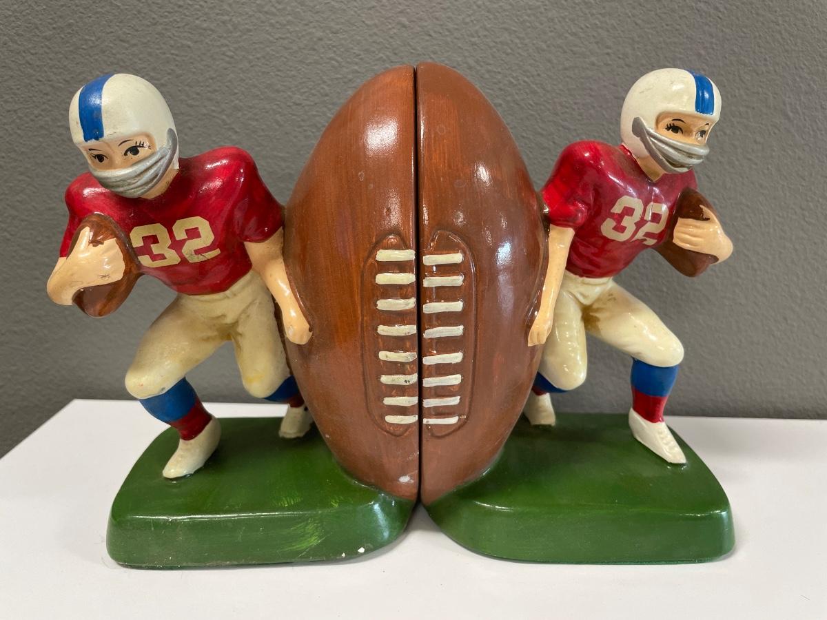 Vintage Sears football player book ends