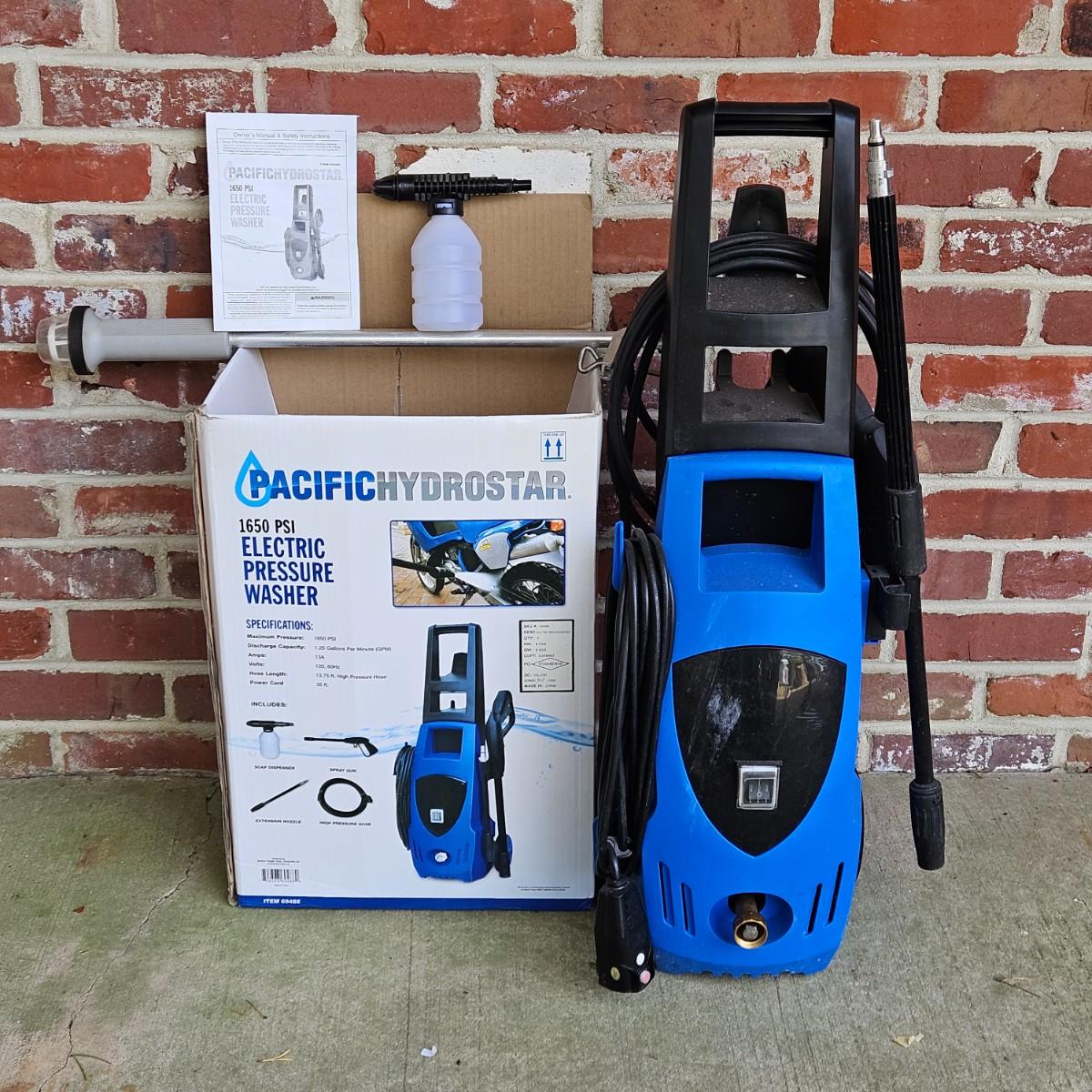 LOT 192S Pacific Hydrostar Electric Pressure Washer 1650 psi