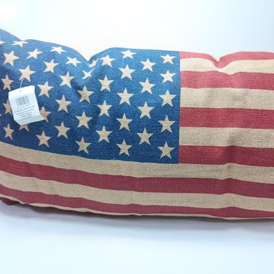 New Kirklands stars & Stripes burlap oversized pillow