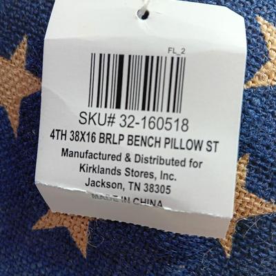 New Kirklands stars & Stripes burlap oversized pillow
