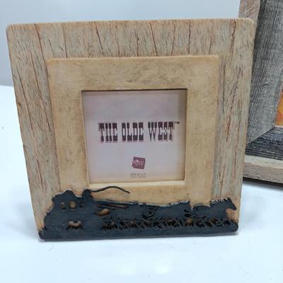 The Olde West picture frame and a barn wood picture frame