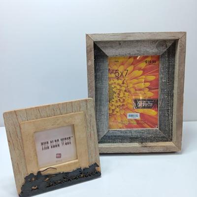 The Olde West picture frame and a barn wood picture frame
