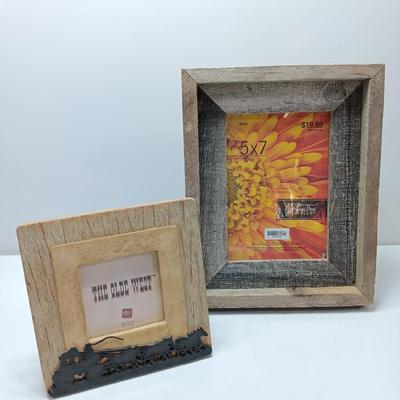The Olde West picture frame and a barn wood picture frame