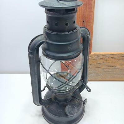 Small Lamplight black lantern with two toned western wood frame