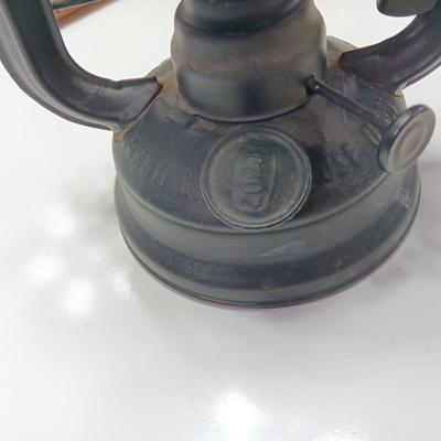 Small Lamplight black lantern with two toned western wood frame