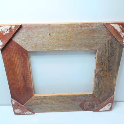 Small Lamplight black lantern with two toned western wood frame