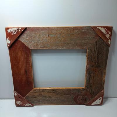 Small Lamplight black lantern with two toned western wood frame