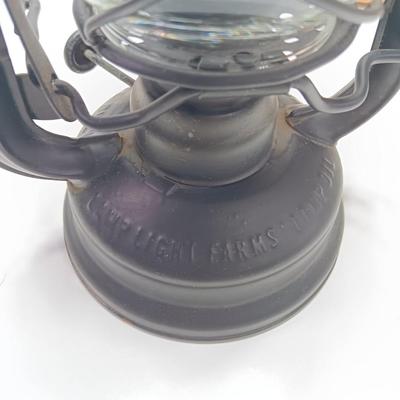 Small Lamplight black lantern with two toned western wood frame