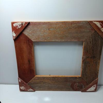 Small Lamplight black lantern with two toned western wood frame